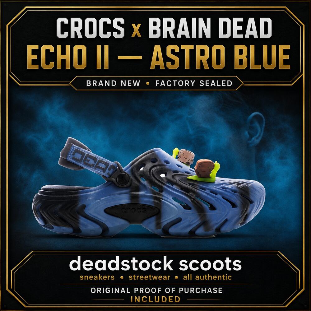 Crocs x Brain Dead Echo II Clog Astro Blue Men's Size 12